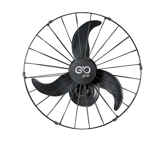 VENTILADOR OSCILANTE PAREDE 60 CENTÍMETROS METAL 220V 180W PRETO 3PÁS